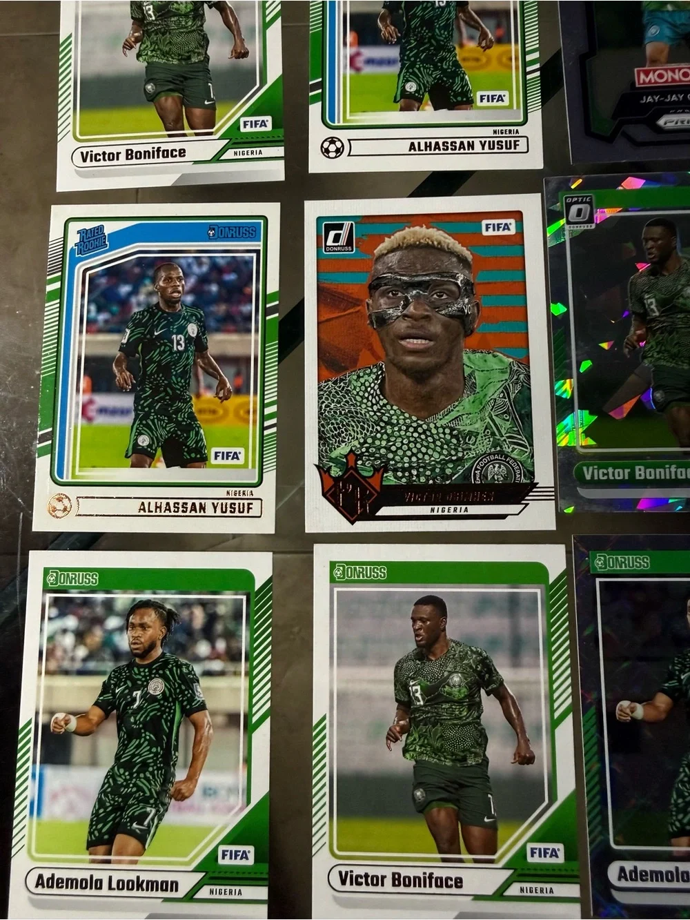 16 Nigeria National Team soccer card lot FIFA World Cup Monopoly.